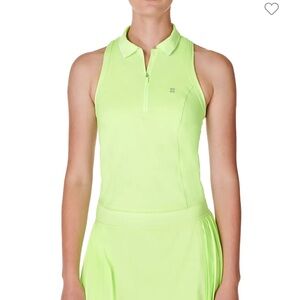 Lime Green maching tennis Tank Top and Skort